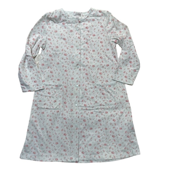 Miss Elaine Interlock knit short robe 3/4 sleeves Size S - Picture 1 of 9